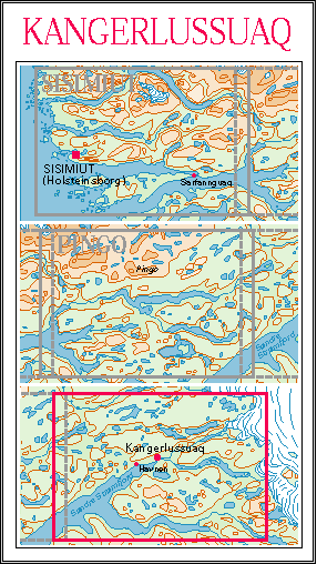 Karte von der Gegend um Kangerlussuaq